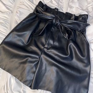 ZARA leather shorts